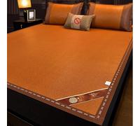 JIAOCKJIAO Tapis de Couchage D'été Double Face en Bambou, Ensemble de 2/3 Pièces, Tapis Rafraîchissant Respirant pour La Maison, Lit Pliant en Bambou, Tapis de Climatisation pour Salon(80x190cm)