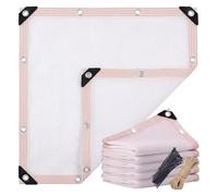 JIAOCKJIAO Voile D'ombrage Blanc 50% pour Jardin, Brise-Vue Écran D'intimité UV pour Clôture Extérieure avec Œillets, Voile D'ombrage À Coins Renforcés(13x23ft/4x7m)