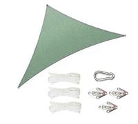 JIAOCKJIAO Voile D'ombrage Triangulaire Toile Imperméable Bloquant 95% des UV avec Cordes Abri Extérieur Respirant, Brise-Vue et Protection D'intimité(Color D,2.4x2.4x2.4m/8x8x8ft)