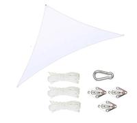 JIAOCKJIAO Voile D'ombrage Triangulaire Toile Imperméable Bloquant 95% des UV avec Cordes Abri Extérieur Respirant, Brise-Vue et Protection D'intimité(Color C,2.4x2.4x2.4m/8x8x8ft)