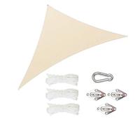 JIAOCKJIAO Voile D'ombrage Triangulaire Toile Imperméable Bloquant 95% des UV avec Cordes Abri Extérieur Respirant, Brise-Vue et Protection D'intimité(Color B,2.4x2.4x2.4m/8x8x8ft)