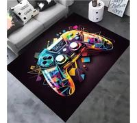JIAOJING Contrôleur De Jeu Design Tapis pour Le Salon Moderne Décoration De La Maison Canapé Table À Thé Tapis Chambre À Coucher De Chevet Tapis 50X80Cm