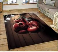 JIAOJING Gants De Boxe, Boxer Fight, Moquette De Dessins Animés pour Salon, Chambre, Décoration Intérieure, Couche De Sol, Décoration pour Canapé, Paillasson, 120X160Cm
