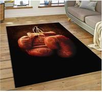 JIAOJING Gants De Boxe, Boxer Fight, Tapis De Dessins Animés pour Salon, Chambre, Décoration Intérieure, Décoration du Tapis De Sol pour Canapé, Paillasson, 80X120Cm
