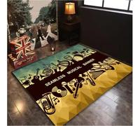 JIAOJING Instrument De Musique Salon Tapis Antidérapant Festival De Musique Décor Tapis De Sol Tambour Maison Club Couloir Salon Tapis 160X230Cm