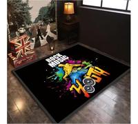 JIAOJING Instrument De Musique Salon Tapis Antidérapant Festival De Musique Décor Tapis De Sol Tambour Maison Club Couloir Salon Tapis 120X160Cm