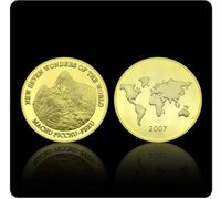 JIAOJING Monnaies Commémoratives des Sept Merveilles du Monde, Bâtiment Doré, Pièces De Collection, Pièce Challenge, Pièce Porte-Bonheur, Cadeau Commémoratif