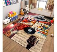 JIAOJING Moquette Imprimée par Micro pour La Maison, Décoration du Salon, Paillasson, Table Basse, Chambre Antidérapante, Couchette De Chevet, 80X150Cm