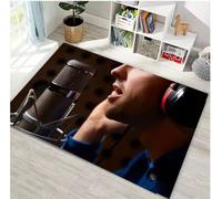 JIAOJING Moquette Imprimée par Microphone pour La Maison, Décoration du Salon, Paillasson, Table Basse, Chambre Antidérapante, Couchette De Chevet, 160X280Cm