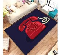 JIAOJING Moquette Rétro pour Téléphone pour Salon, Sofa De Chambre en Dessins Animés, Paillasson, Sol Tapete, Tapis Antidérapant Décorateur, Tapis 60X90Cm