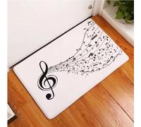 JIAOJING Musical Piano Note Imprimer Mat Couloir Paillassons Antidérapant Cuisine Bain Tapis D’Entrée Maison Chambre Décoration 80X150Cm