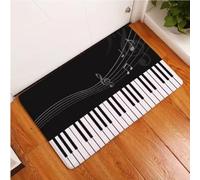JIAOJING Musical Piano Note Imprimer Tapis Couloir Paillassons Antidérapant Cuisine Salle De Bain Tapis D’Entrée Maison Chambre Décoration 50X80Cm