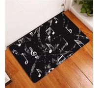 JIAOJING Musical Piano Note Imprimer Tapis Couloir Paillassons Antidérapant Cuisine Salle De Bain Tapis D’Entrée Maison Chambre Décoration 100X160Cm