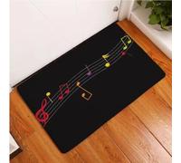 JIAOJING Musical Piano Note Imprimer Tapis Couloir Paillassons Cuisine Antidérapant Bain Tapis D’Entrée Maison Chambre Décoration 120X160Cm