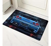 JIAOJING Paillasson Design De Voiture De Sport Cool Tapis D’Intérieur Rectangulaire en Flanelle pour Le Salon Chambre À Coucher Cuisine Tapis Antidérapant D’Entrée 80X120Cm