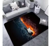 JIAOJING Personnalité De La Batterie Musique Tapis Doux Antidérapant Grand Tapis Antidérapant pour Salon Et Chambre 120X160Cm