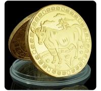 JIAOJING Pièce Commémorative Douze Constellations Défi Pièce Porte-Bonheur Collection De Pièces Commémoratives Dorées Cadeau