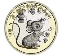 JIAOJING Pièce Souvenir de Chine, année Chèvre-Cheval 2015-2026, pièce commémorative bimétallique du Zodiaque pour collectionneur, Singe, Cochon, Chien, Coq