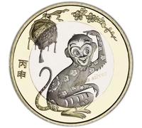 JIAOJING Pièce Souvenir de Chine, année Chèvre-Cheval 2015-2026, pièce commémorative bimétallique du Zodiaque pour collectionneur, Singe, Cochon, Chien, Coq