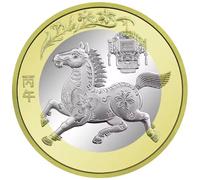 JIAOJING Pièce Souvenir de Chine, année Chèvre-Cheval 2015-2026, pièce commémorative bimétallique du Zodiaque pour collectionneur, Singe, Cochon, Chien, Coq