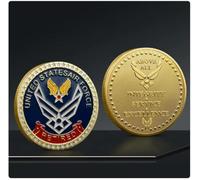 JIAOJING Pièce Souvenir De L’Armée De L’Air Médaille Commémorative Challenge Plaquée Or