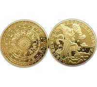 JIAOJING Pièces Commémoratives Douze Constellations Lucky Coin Gold Gold Challenge Pièces De Collection Souvenir Cadeau Souvenir