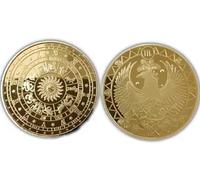 JIAOJING Pièces Commémoratives Douze Constellations Lucky Coin Gold Gold Challenge Pièces De Collection Souvenir Cadeau Souvenir