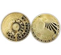 JIAOJING Pièces Commémoratives Douze Constellations Pièce Porte-Bonheur Pièce Challenge Plaquée Or Pièces De Collection Souvenir