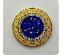 JIAOJING Pièces Commémoratives Douze Constellations Pièces Dorées Porte-Bonheur Pièces De Collection Défis Pièces Commémoratives Cadeaux Commémoratifs