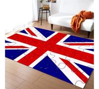 JIAOJING Rétro Drapeau Britannique Motif Tapis Maison Chambre Couloir Tapis De Sol Antidérapant Décoratif chez L’Habitant Table Basse Tapis Doux 60X90Cm