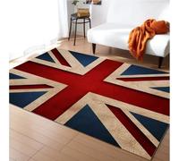 JIAOJING Rétro Drapeau Britannique Motif Tapis Maison Chambre Couloir Tapis De Sol Antidérapant Décoratif chez L’Habitant Table Basse Tapis Doux 140X200Cm