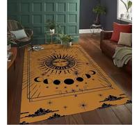 JIAOJING Soleil Lune Pentagramme Sorcière Autel Tapis pour Salon Décor Gothique Canapé Table Tapis Paillasson Tapis De Sol Antidérapant 140X200Cm