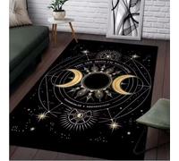 JIAOJING Soleil Lune Pentagramme Sorcière Autel Tapis pour Salon Décor Gothique Canapé Tapis De Table Paillasson Tapis De Sol Antidérapant 50X80Cm