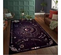 JIAOJING Soleil Lune Pentagramme Sorcière Autel Tapis pour Salon Décor Gothique Canapé Tapis De Table Paillasson Tapis De Sol Antidérapant 160X230Cm