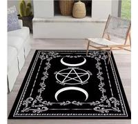 JIAOJING Sorcière Soleil Lune Pentagramme Tapis Autel pour Salon Décor Gothique Canapé Table Tapis Salle De Bain Paillasson Tapis De Sol 120X160Cm