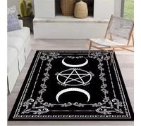 JIAOJING Sorcière Soleil Lune Pentagramme Tapis Autel pour Salon Décor Gothique Canapé Tapis De Table Salle De Bain Paillasson Tapis De Sol Antidérapants 60X90Cm