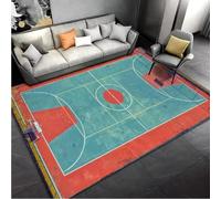 JIAOJING Tapis Antidérapant Motif De Terrain De Basket-Ball pour Chambre À Coucher Salon Décor Sportif Tapis De Bienvenue Tapis De Jeu 160X280Cm