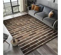 JIAOJING Tapis Brique Pierre Bâtiment Mur Originalité Tapis pour Salon Chambre À Coucher Décoration Intérieure Antidérapant pour Canapé Paillasson 140X200Cm