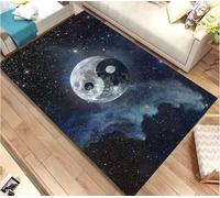 JIAOJING Tapis Chinois Tai Chi Bagua Yin Yang Tapis pour La Maison Salon Chambre Canapé Paillasson Décor Tapis De Sol Antidérapant 140X200Cm
