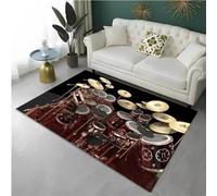 JIAOJING Tapis De Batterie pour Salon Chambre À Coucher Décoration Instruments De Musique Tapis Antidérapant Maison Tapis De Cuisine Paillasson 140X200Cm
