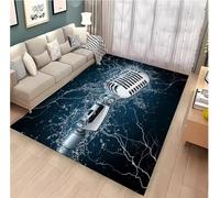 JIAOJING Tapis Imprimé Au Micro pour La Maison, Décoration du Salon, Paillasson, Table Basse, Couche Antidérapante, Couchette De Chevet, 50X80Cm