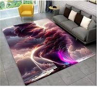 JIAOJING Tapis Naturel, Tornade, Cloud Twister Tapis pour Salon Chambre Canapé Paillasson Décoration, Tapis De Sol Antidérapant 80X120Cm
