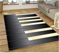JIAOJING Tapis Rêve Piano Clé Instrument De Musique Dessin Animé Tapis pour La Maison Salon Canapé Paillasson Décor Tapis De Sol Antidérapant 100X160Cm
