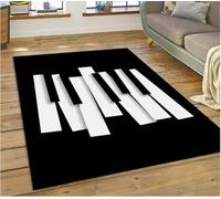 JIAOJING Tapis Rêve Piano Clé Instrument De Musique Dessin Animé Tapis pour La Maison Salon Canapé Paillasson Décor Tapis De Sol Antidérapant 100X160Cm