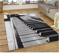 JIAOJING Tapis Rêve Piano Clé Instrument De Musique Dessin Animé Tapis pour La Maison Salon Canapé Paillasson Décor Tapis De Sol Antidérapant 100X160Cm