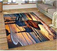 JIAOJING Tapis Rêve Piano Clé Instrument De Musique Dessin Animé Tapis pour La Maison Salon Canapé Paillasson Décor Tapis De Sol Antidérapant 100X160Cm