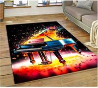 JIAOJING Tapis Rêve Piano Clé Instrument De Musique Dessin Animé Tapis pour La Maison Salon Canapé Paillasson Décor Tapis De Sol Antidérapant 100X160Cm