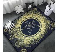 JIAOJING Triple Lune Et Pentagramme Autel Ou Tarot Sorcière Tapis Décor Gothique Divination Runique Tapis 80X150Cm