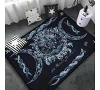 JIAOJING Triple Lune Et Pentagramme Autel Ou Tarot Sorcière Tapis Décor Gothique Divination Tapis Runique 80X120Cm