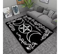 JIAOJING Triple Lune Et Pentagramme Autel Ou Tarot Sorcière Tapis Décor Gothique Divination Tapis Runique 100X160Cm
